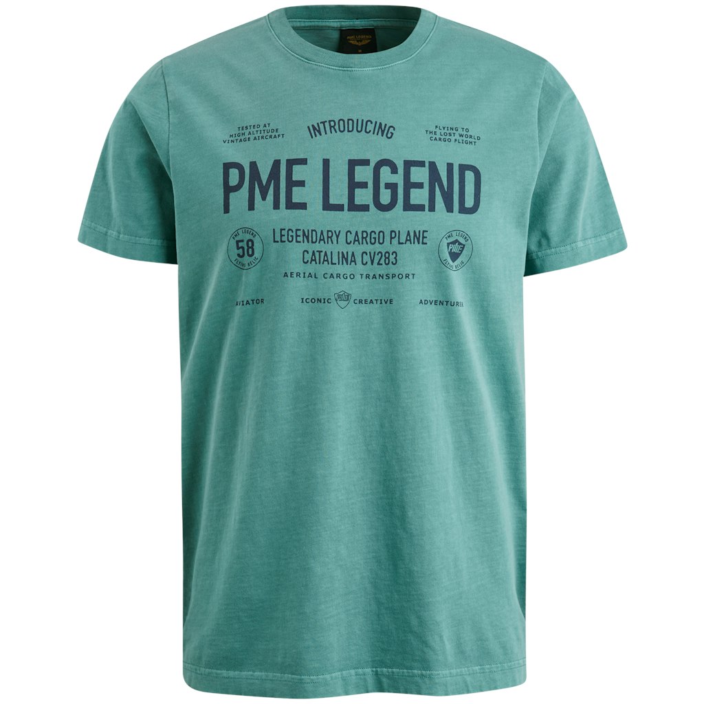 PME Legend pánské triko s logem PTSS2405562 5224 Tyrkysová L